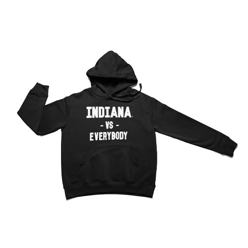 INDIANA VS EVERYBODY Hoodie Black/White