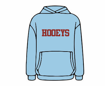 HOOEYS Hoodie "Light Blue/Crimson"