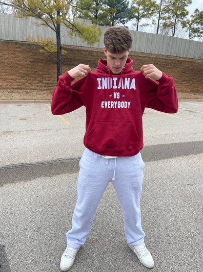 INDIANA VS EVERYBODY Hoodie "Crimson/White"