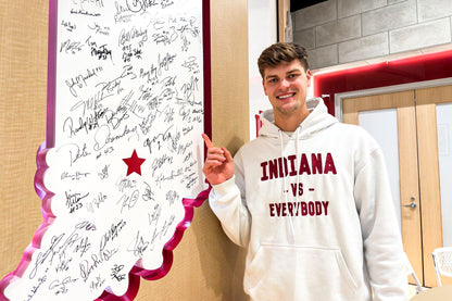 INDIANA VS EVERYBODY Hoodie "White/Crimson"