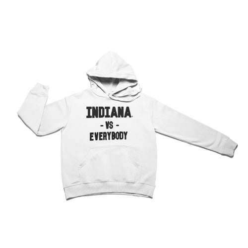 INDIANA VS EVERYBODY Hoodie "White/Black"