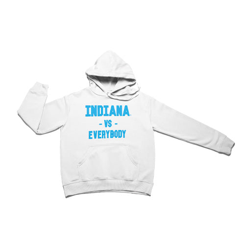 INDIANA VS EVERYBODY Hoodie "White/Light Blue"