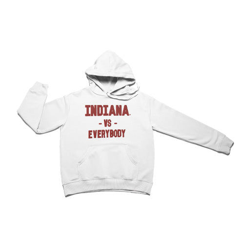 INDIANA VS EVERYBODY Hoodie "White/Crimson"