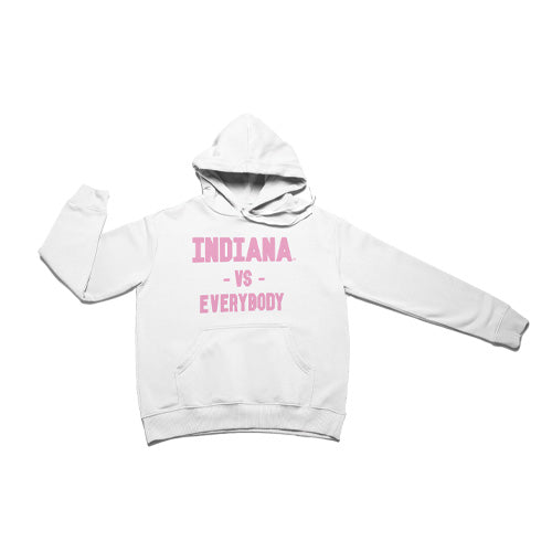 INDIANA VS EVERYBODY Hoodie "White/Pink"